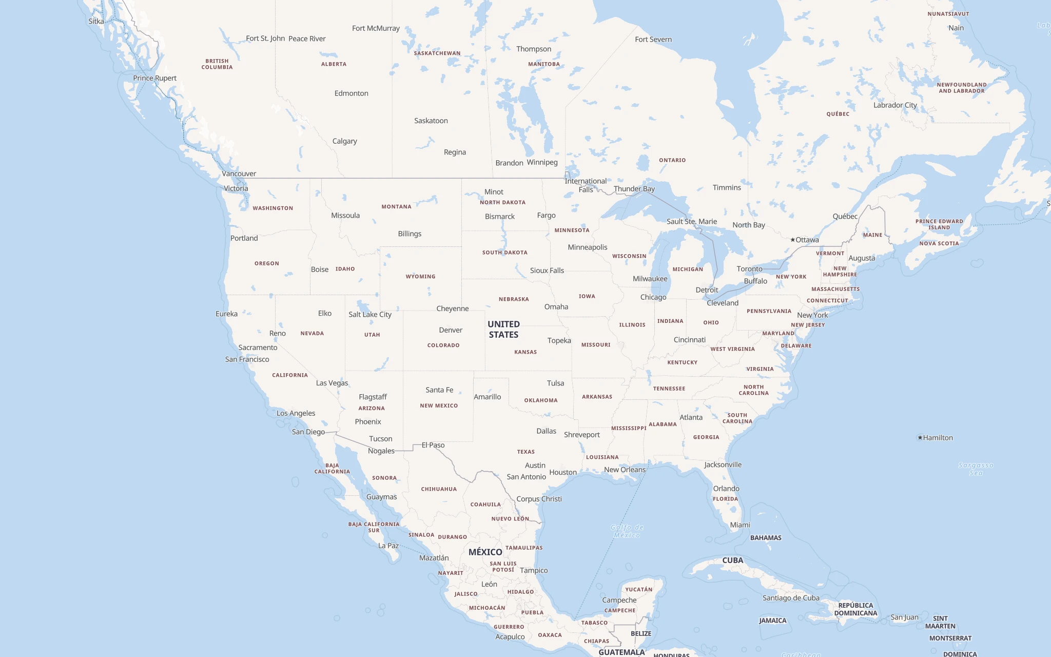 Map of the United States